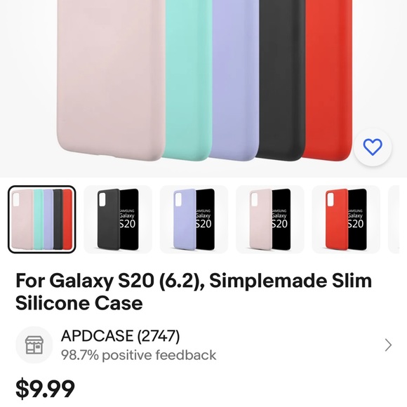 Galaxy S20 (6.2), Simplemade Slim Silicone Case - Picture 10 of 10